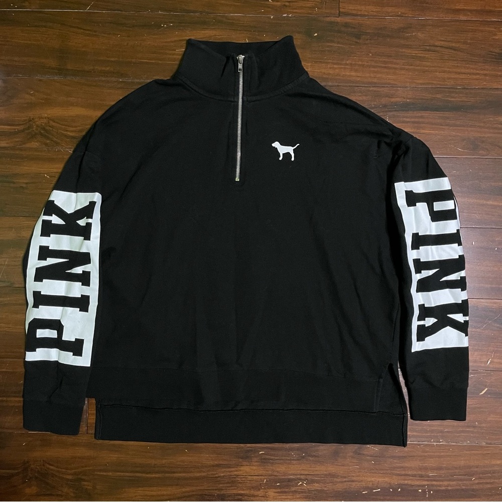 VS PINK Quarter Zip Pullover Sweatshirt